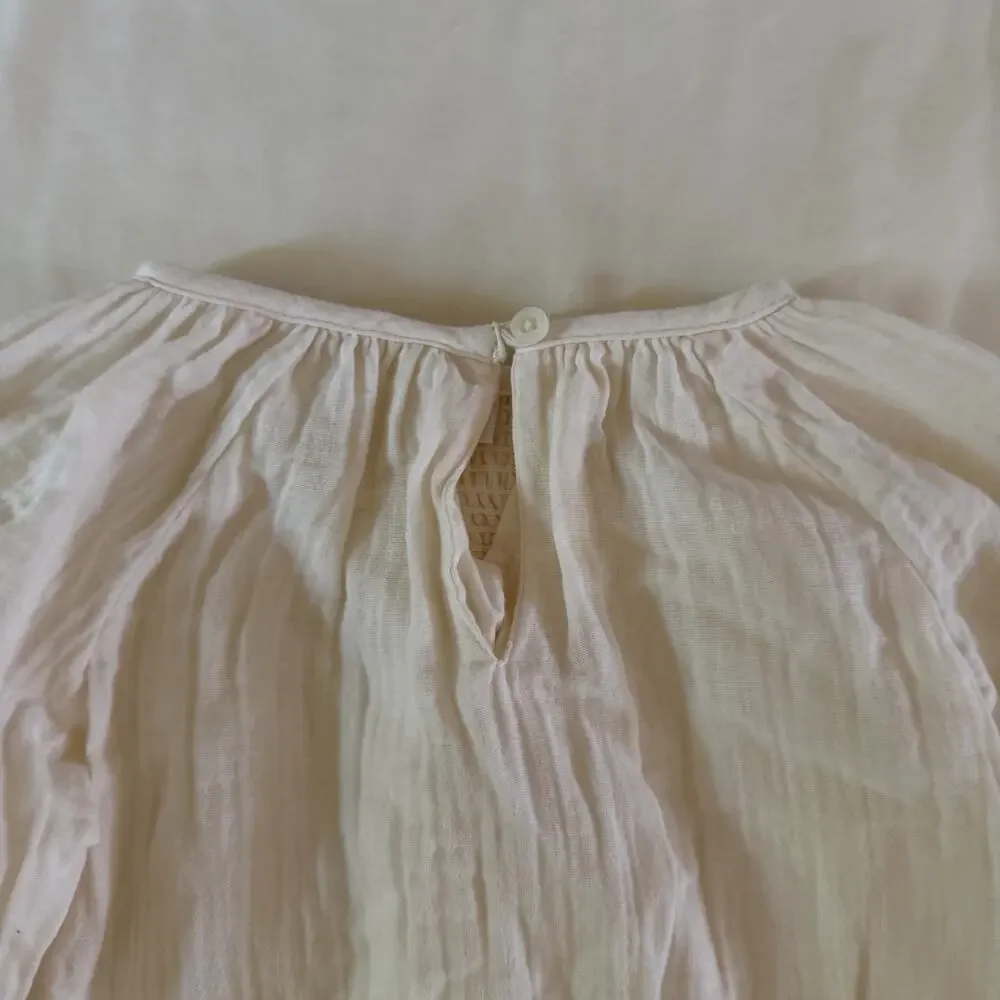 Baby Gap Cream Peasant Sleeve Blouse 5 Years Boho Loose Pirate